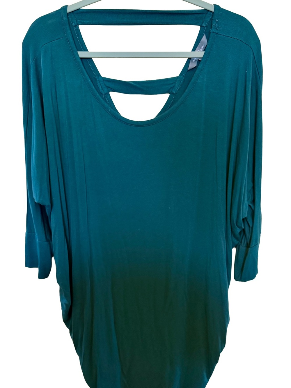Market & Spruce Teal Scoop-Back Relaxed Tunic